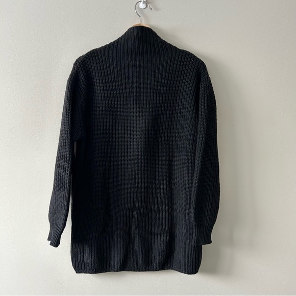 SOLD - Aritzia Wilfred Turtle Neck Sweater Dress 100% Marino Wool Black XXS - Picture 7 of 7